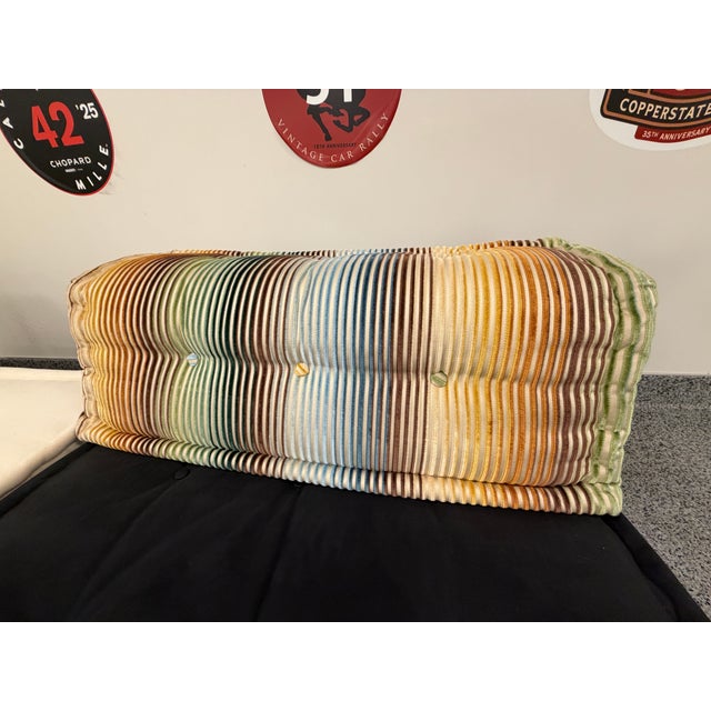 1970s Authentic Roche Bobois Mah Jong Modular Sectional Sofa – Missoni Home & Velvet Edition (5 Seats) For Sale - Image 13 of 18