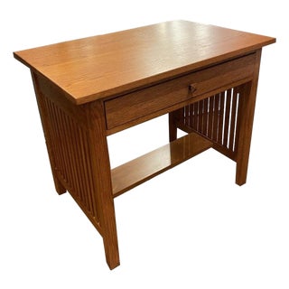 Mission / Arts and Crafts Solid Oak Writing Desk - 36 Inch For Sale