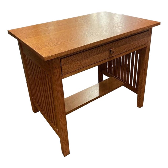 Mission / Arts and Crafts Solid Oak Writing Desk - 36 Inch For Sale