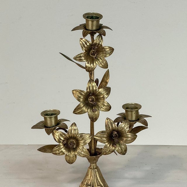 Pair Napoleon III Period Bronze Floral Candelabra For Sale - Image 13 of 13
