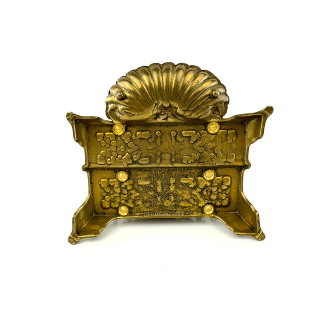 Vintage 1940's French Rococo Brass Letter Holder For Sale - Image 10 of 10