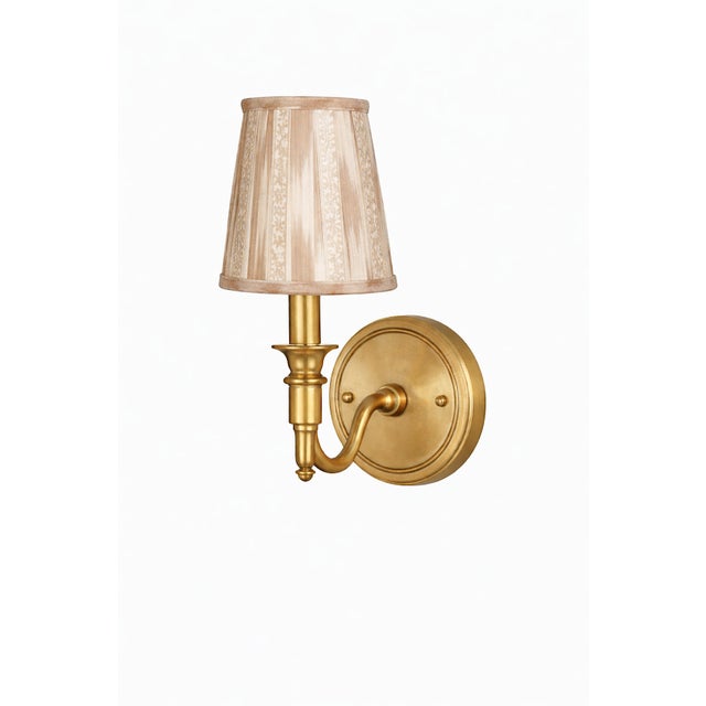 Chinoiserie Brown Ikat Sconce Shade For Sale - Image 3 of 3