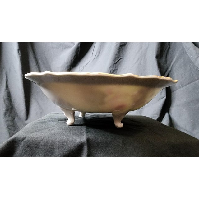 Stunning antique Johann Seltmann Vohenstraub Porzellanfabrik (porcelain) Berry Bowl. Featuring a delicate pink, purple and...