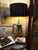 Curated Pair of Monumental Vintage Stiffel Neoclassical Brass Table Lamps With Custom Black Shades For Sale - Image 11 of 11
