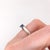 Contemporary Blue Sapphire Solitaire Ring in Solid 14k Gold, Round Shape 5mm, Size 6.75 For Sale - Image 3 of 8
