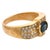 Vintage Sapphire Diamond 18k Yellow Gold Ring, Size 6 For Sale - Image 4 of 6