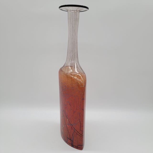 1980s 1980s Transjo Hytta Glass Vase Bottle Flask For Sale - Image 5 of 11