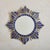 Blue French Sunburst Blue Talosel Wall Mirror by Irena Jaworska, 1960s - 2 Available For Sale - Image 8 of 10
