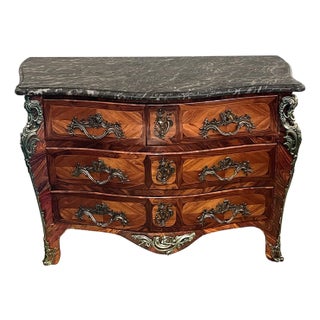 Mid 18th Century Signed Jb Hedouin Paris Régence Bronze-Mounted Rosewood Tombeau Commode For Sale