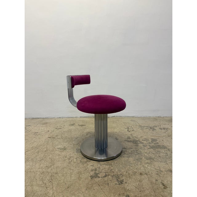 Metal Design for Leisure Art Deco Revival Low Counter Swivel Stools - Set of Four For Sale - Image 7 of 16