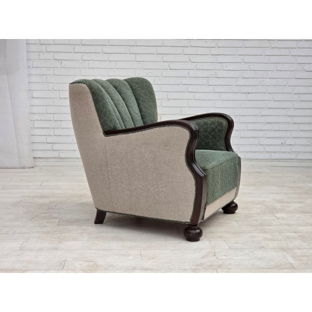 Mid-Century Modern Danish Relax Chair in Furniture Wool and Oak Wood, 1960s For Sale - Image 3 of 18