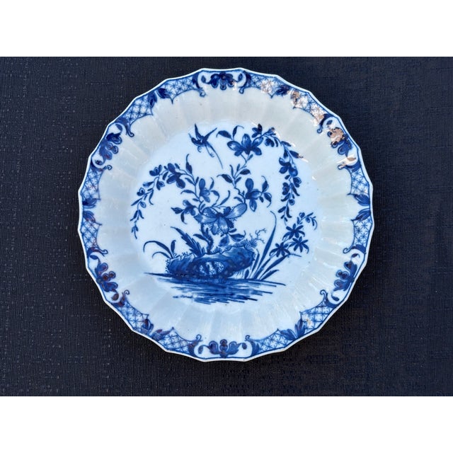 Antique Worcester Hollow Rock Lily Fluted Dish, 18th Century For Sale - Image 16 of 16