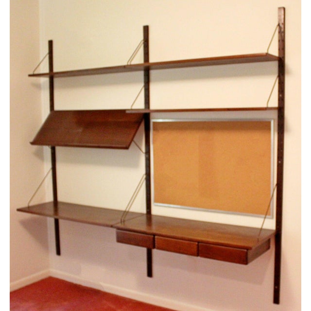 Mid Century Modern Danish Wall Mounted Floating Shelving Unit Poul