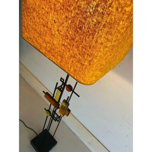 Mid-Century Danish Modern Wrought Iron & Glass Floor Lamp by Svend Aage Holm Sørensen For Sale - Image 14 of 16