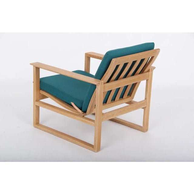 Model 2256 Lounge Chair in Light Oak and Fabric by Børge Mogensen for Fredericia For Sale - Image 5 of 11