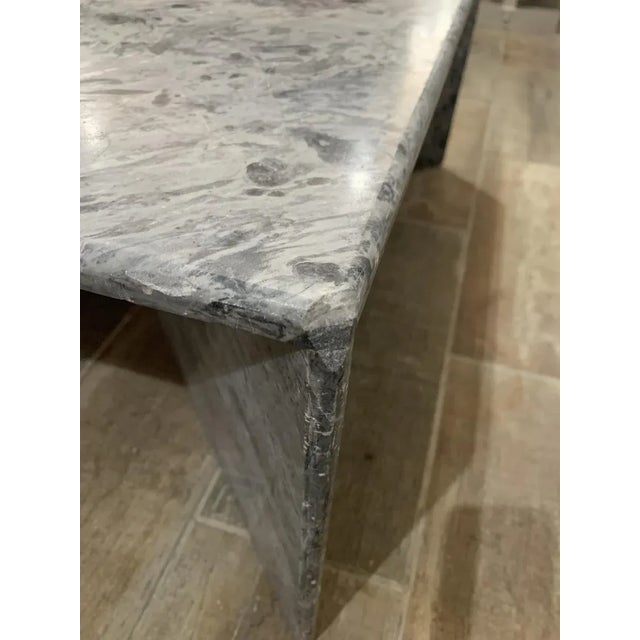 Gray Marble Coffee Table, 1980 For Sale - Image 8 of 9