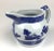 Ceramic Large Vintage Blue & White Porcelain Cream or Milk Pitcher For Sale - Image 7 of 12