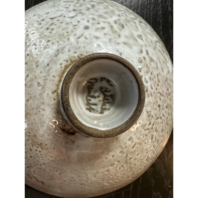 Ceramic Bowl on Base from Atelier Dieulefit, 1950s, in Good conditions. Designed 1950 to 1959 This piece has an...