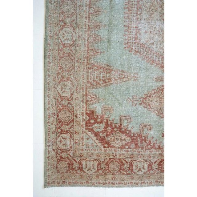 Abstract 1940s District Loom Vintage Viss Tabriz Area Rug For Sale - Image 3 of 9