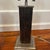 Gorgeous heavy pair of nickel table lamps by Thomas O’Brien for Visual comfort on a stacked glass base. 18 inches to...