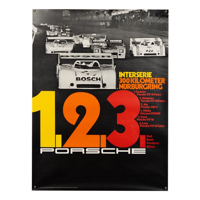 Porsche Interseries 300km Nürburgring Porsche Poster from Atelier Strenger, 1973 For Sale
