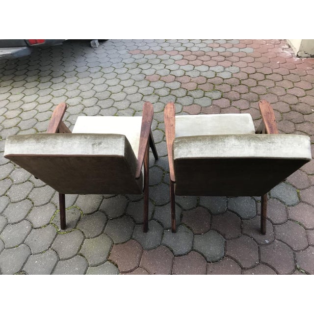 Set of Bottle Green Armchairs, 1970s For Sale - Image 9 of 16