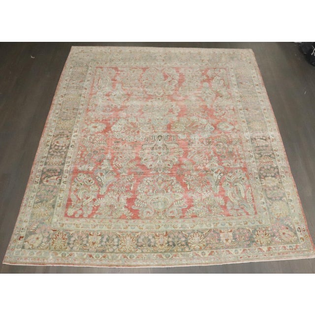 Textile Antique Zabihi Collection Persian Sarouk Rug - 8'11" x 11' For Sale - Image 7 of 10