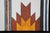 Late 20th Century Native Pecos Southwestern Navajo Geometric Textile Tribal Rug Oil Painting 42" For Sale - Image 11 of 12