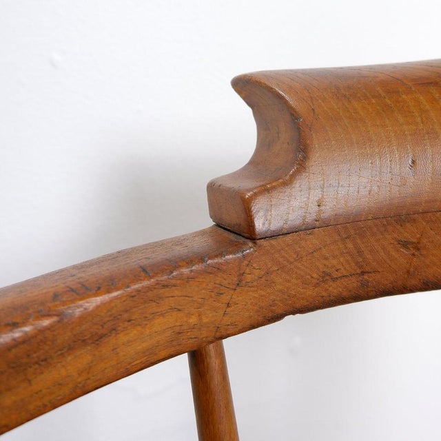 Wood Antique English Smoking Chair, 1890s For Sale - Image 7 of 15