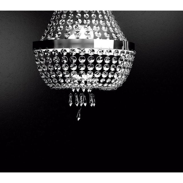 Contemporary Allure Wall Sconce in Polished Chrome and Cut Glass by Aggiolight For Sale - Image 3 of 6