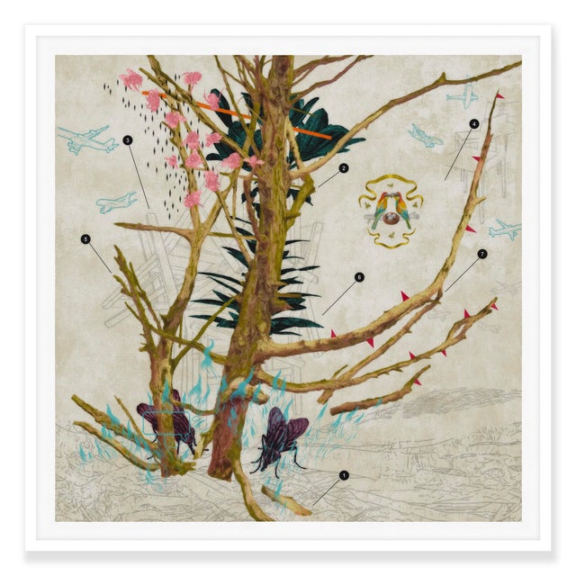 Contemporary Contemporary The Bee Eaters by Steve Moors 38"x38" Framed For Sale - Image 3 of 10