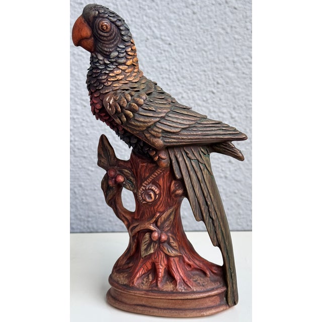 Val's Dollhouse is proud to present this previously elusive find by artist Jan Smith. A parrot is perched upon a tree...