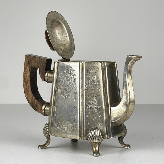 1900s Antique Silver Plated Teapot by Queen Victoria Sheffield, England