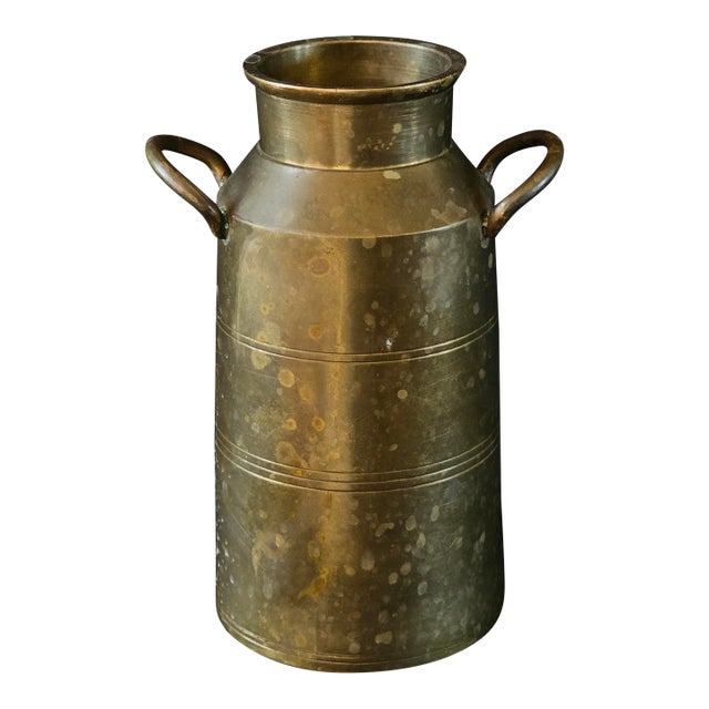 Vintage Copper Milk Can – Rustic Farmhouse Decor – Primitive Style For Sale