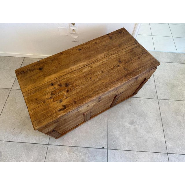 Wood Farmhouse Storage Chest in Wood For Sale - Image 7 of 13