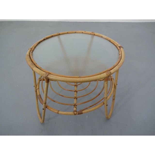 Italian Bamboo and Glass Coffee Table, 1950s For Sale - Image 10 of 16
