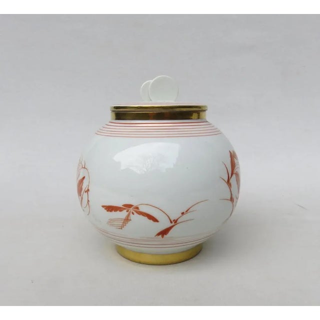 Art Deco Lidded Box with Japanese Decor by Fritz von Stockmeyer for Porcelain Factory Arzberg, 1930s For Sale - Image 3 of 13