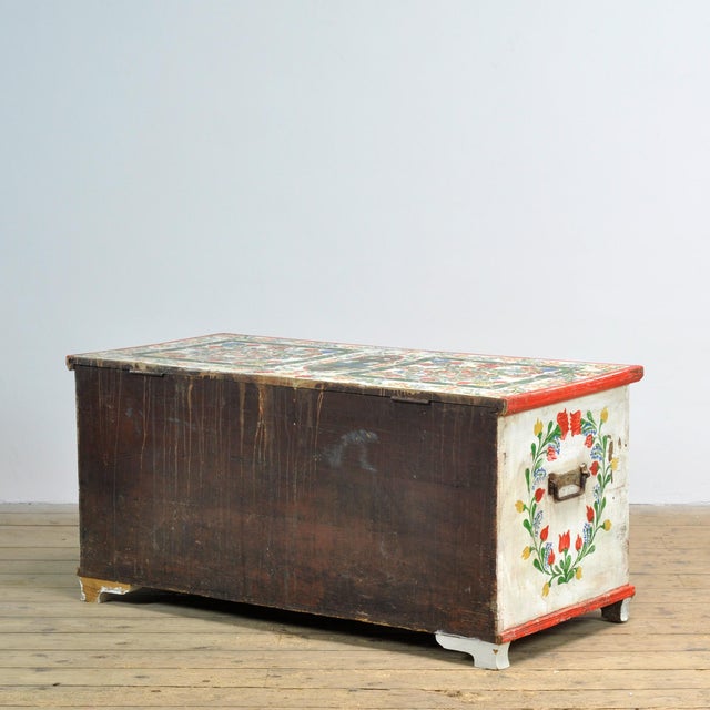 Folk Art Bridal Chest, 1948 For Sale - Image 13 of 14