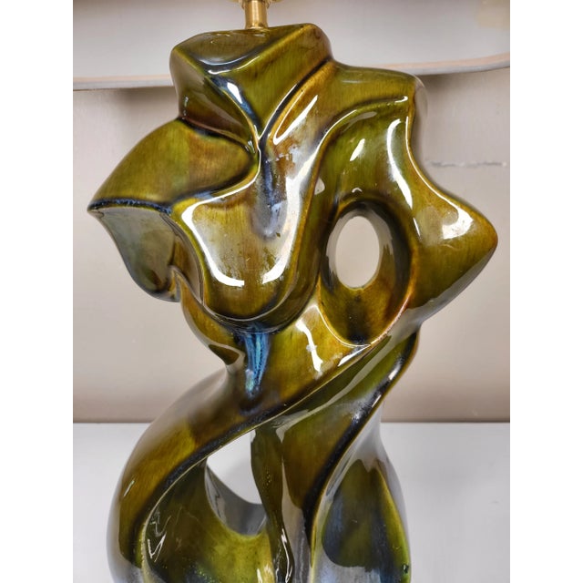 Vintage Marianna Von Allesch Ceramic Table Lamp With Shade For Sale - Image 9 of 10