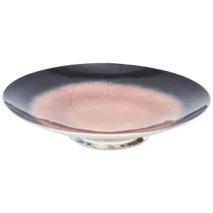 Vintage Enamel, Sterling Silver and Silver-Plate Bowl 60's