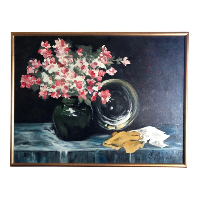 Impressionist Still Life Oil Painting by C. Murphy For Sale