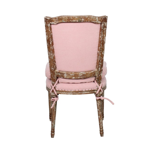 Spectra Home Shabby Chic French Carved Wood Dining Chairs A Pair