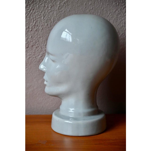 Enamelled Ceramic Mannequin Head, West Germany, 1970s For Sale - Image 6 of 10