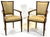 A very nice set of 4 mid 20th century French Empire dining chairs upholstered in an appealing cream colored fabric...