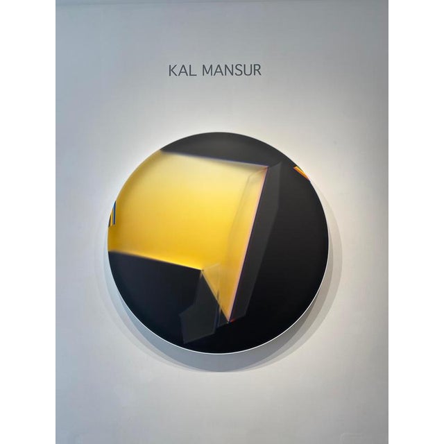 "Charcoal Sojourn One" is a striking large-scale round sculptural artwork measuring 47.5 inches in diameter (121 cm),...