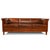 Mission Mission / Craftsman Cubic Slat Side Sofa - Chestnut Brown Leather For Sale - Image 3 of 6