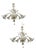 Large Venetian Murano Glass Chandeliers, 1980s, Set of 2 For Sale
