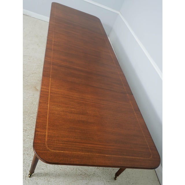 Councill Craftsmen Mahogany Inlaid French Directorie Dining Table For Sale - Image 9 of 18