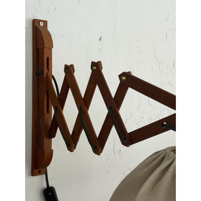 Teak Scissor Lamp, 1960s For Sale - Image 4 of 5