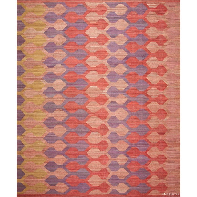Astonishing Large Size Geometric Modern Contemporary Kilim Rug, Country of origin: Central Asia, Circa date: Modern